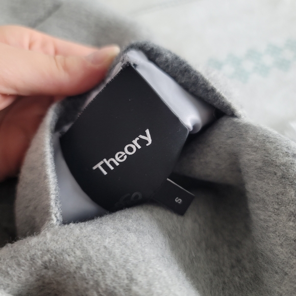 THEORY Authentic wool and cashmere fall coat jacket 2-faces - Picture 9 of 12